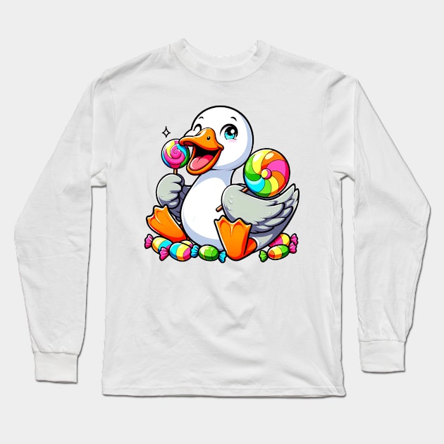 Adorable Duck Long Sleeve T-Shirt by NayaRara